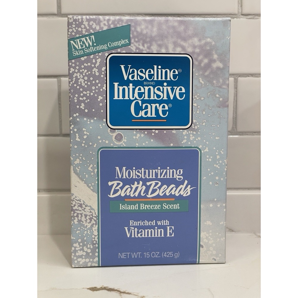 Vaseline Intensive‎ Care Moisturizing Bath Beads Island Breeze 15 oz Old Stock